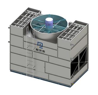 双进风复合流闭式冷却塔